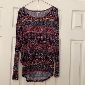 Multi color print shirt